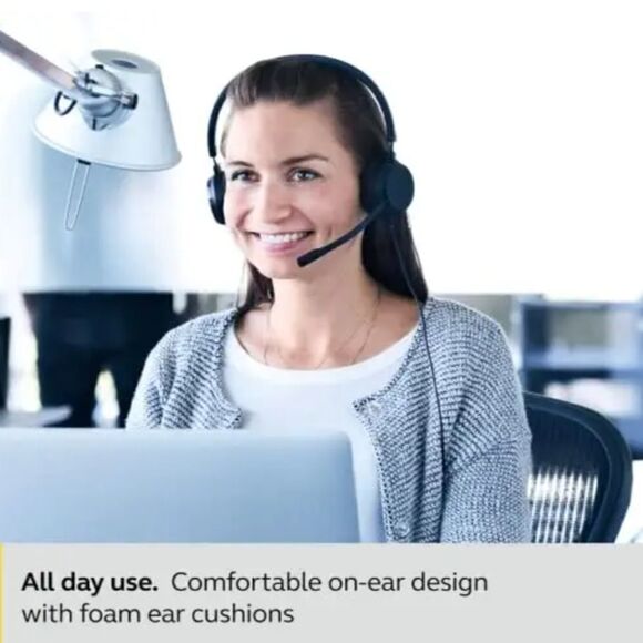 Jabra HSC016 Evolve 20 MS USB Wired Stereo Headset With Microphone Black - Picture 3 of 4